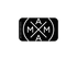 The MXB E-Gift Card by Mama X™ Brand showcases a design with the word "MAMA" in bold capital letters arranged within a circle, intersected by two diagonal lines forming an X at the center. The URL "MAMAXBRAND.COM" is vertically aligned on the left side. This sleek black background with white text and lines design makes it an ideal choice for email delivery gift cards.